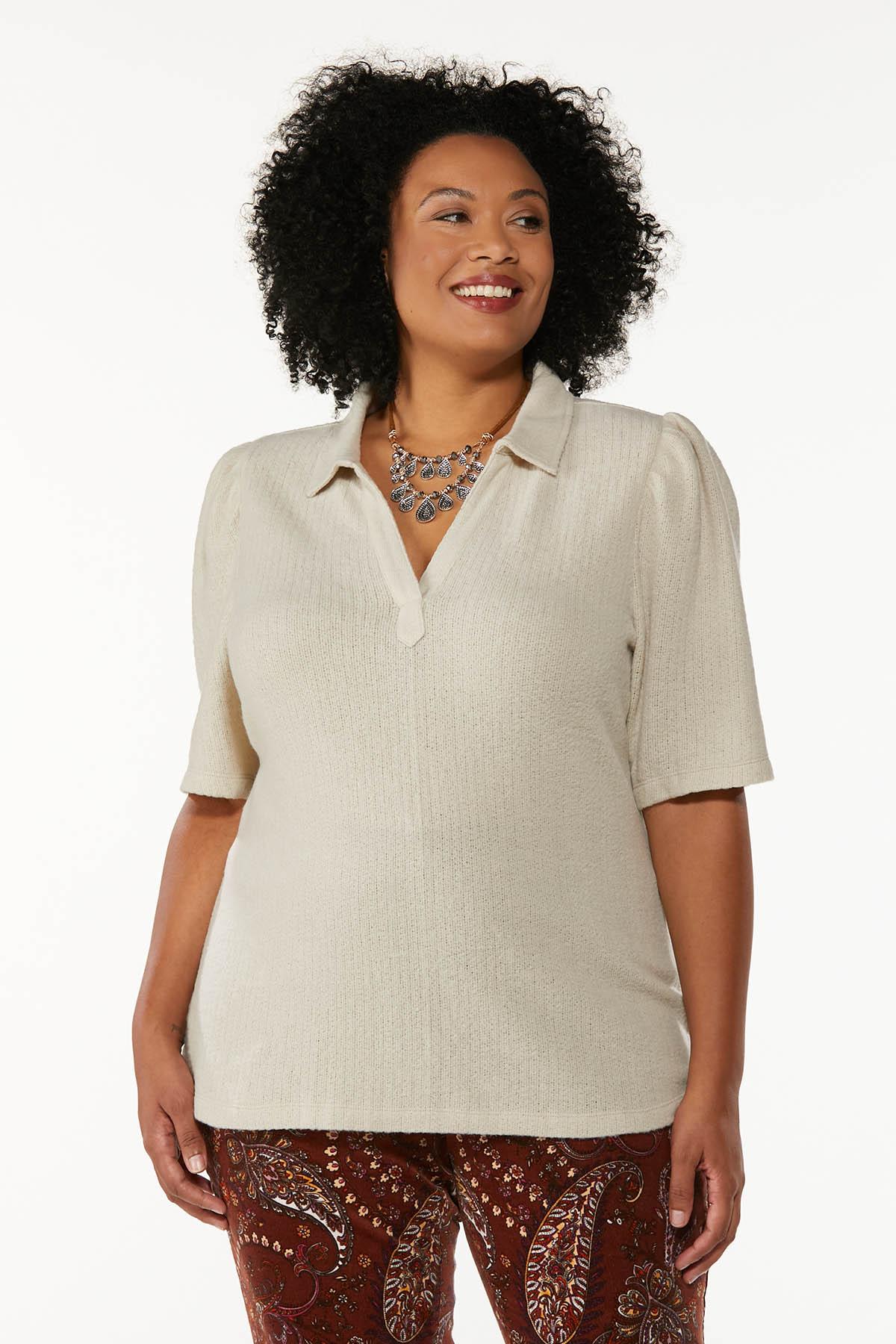 Plus Size Puff Sleeve Top
