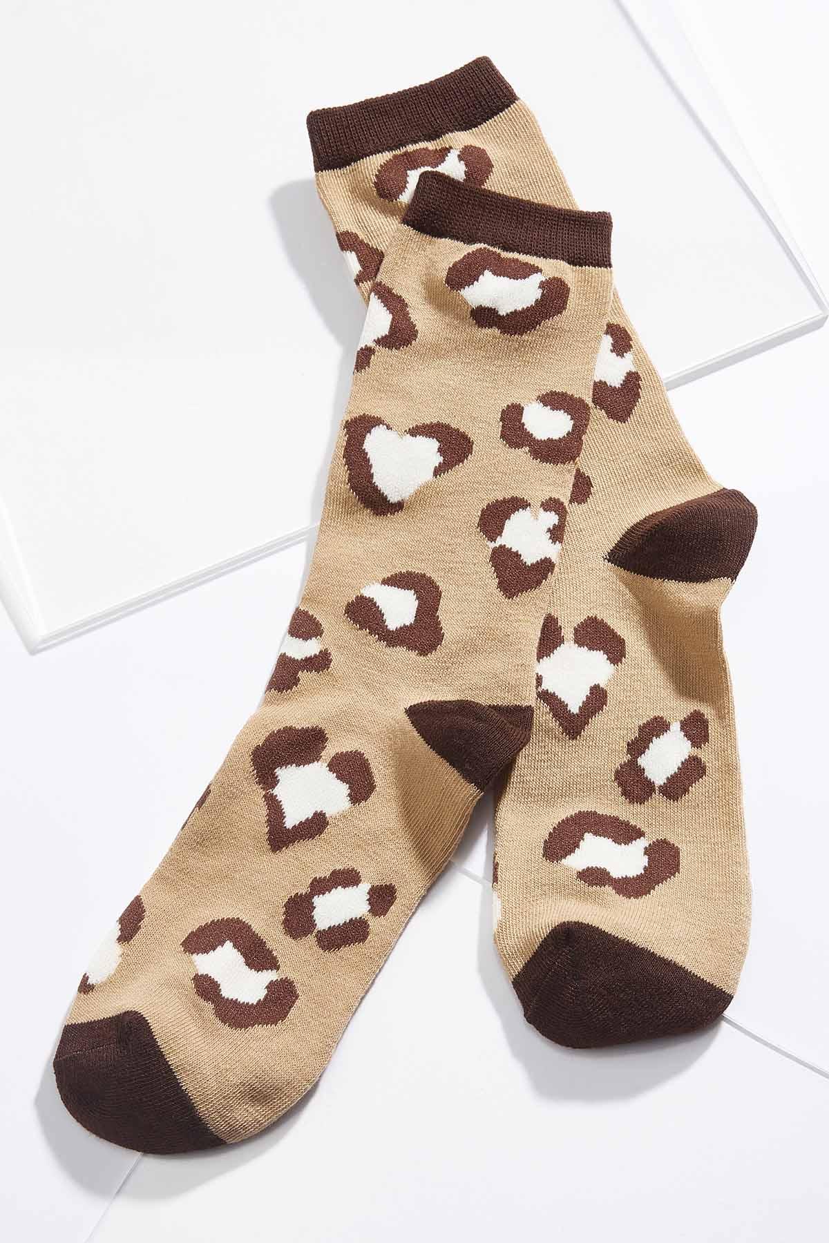 Heart Animal Print Socks
