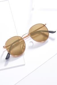 Gold Round Sunglasses