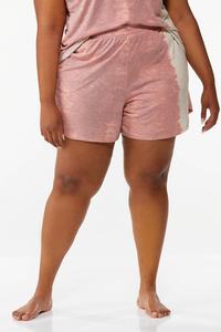 Plus Size Two-Toned Lounge Shorts