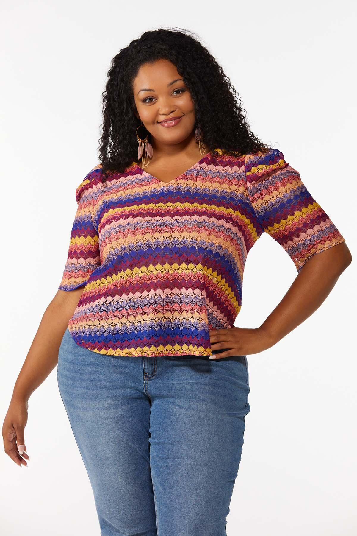 Plus Size Ruched Stitch Top