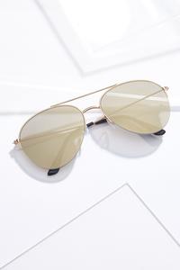 Gold Mirrored Aviator Sunglasses
