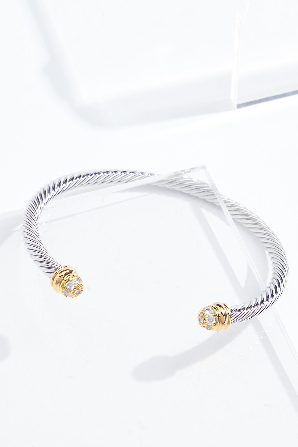 18k Gold Plated Twist Cuff Bracelet