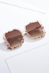 Marbled Square Frame Sunglasses