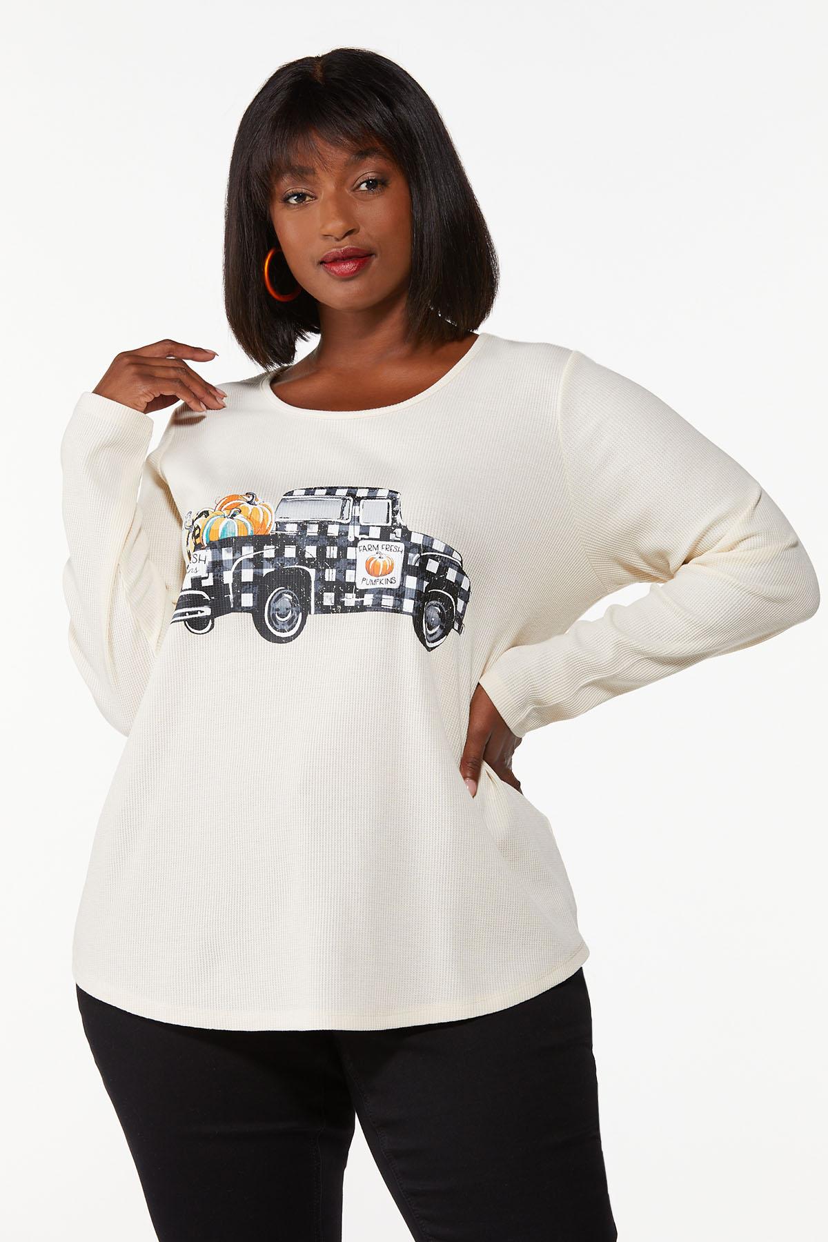Plus Size Graphic Truck Top