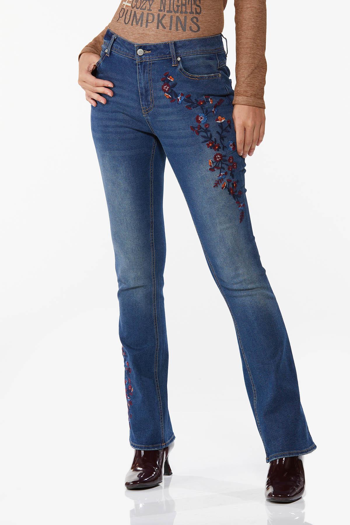 Embroidered Bootcut Jeans