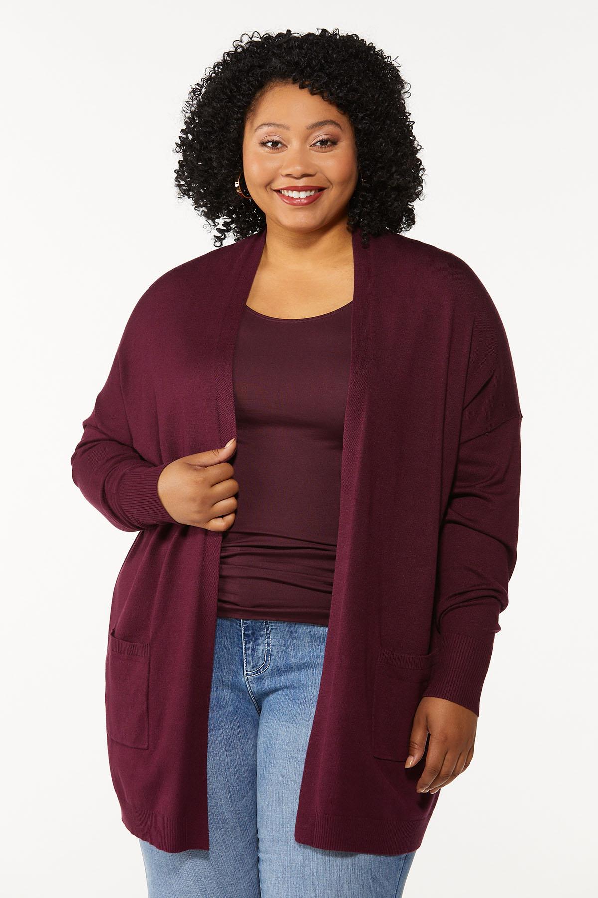 Plus Size Relaxed Cardigan Sweater
