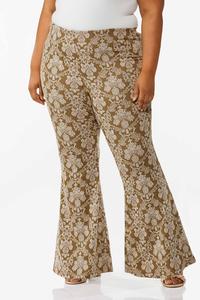 Plus Size Tapestry Flare Pants