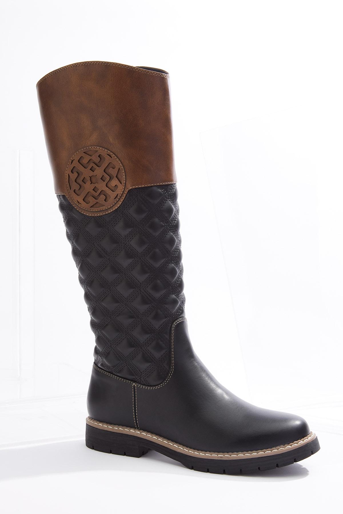 Two-Tone Riding Boots
