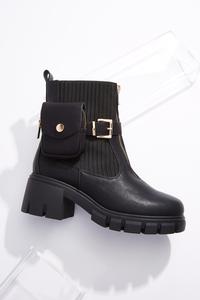 Wide Width Pouch Strap Combat Boots