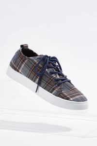 Plaid Lace-Up Sneakers