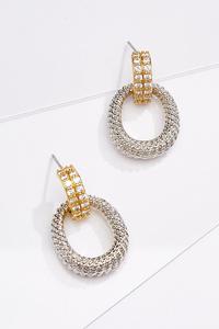 18k Twist Circle Earrings