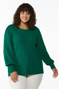 Plus Size Balloon Sleeve Sweater