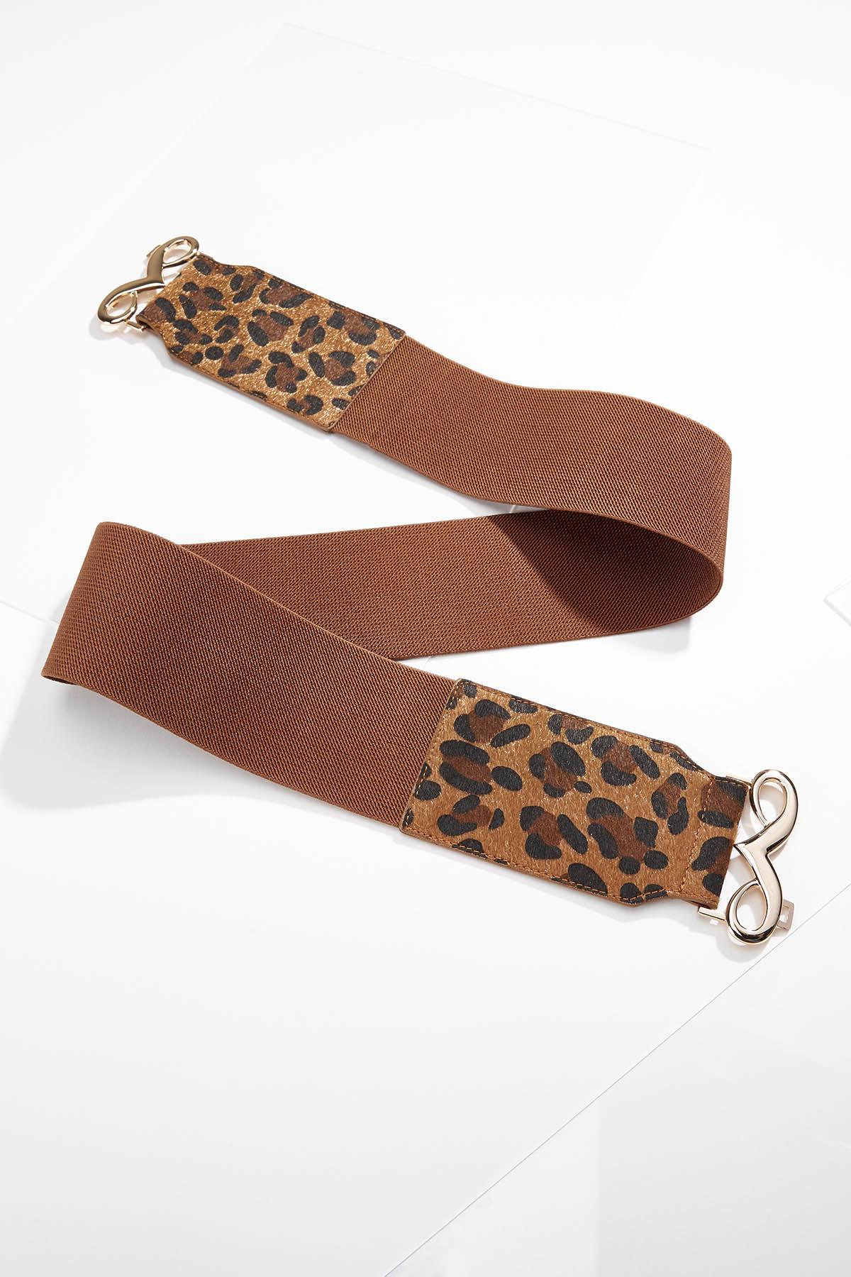 Plus Size Leopard Fur Stretch Belt