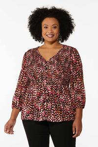 Plus Size Smocked Pull-Over Top