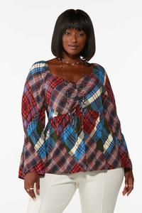 Plus Size Convertible Bell Sleeve Poet Top