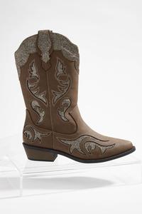 Glitter Detail Western Boots
