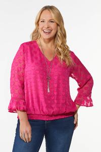 Plus Size Smocked Heart Top