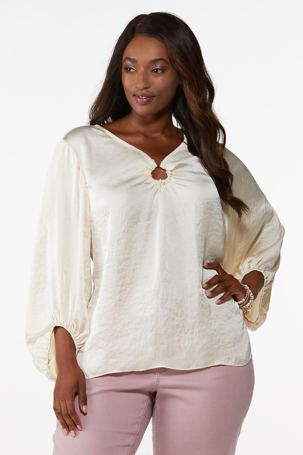 fringe plus size tops