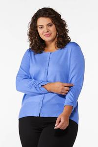 Plus Size Ruched Sleeve Cardigan