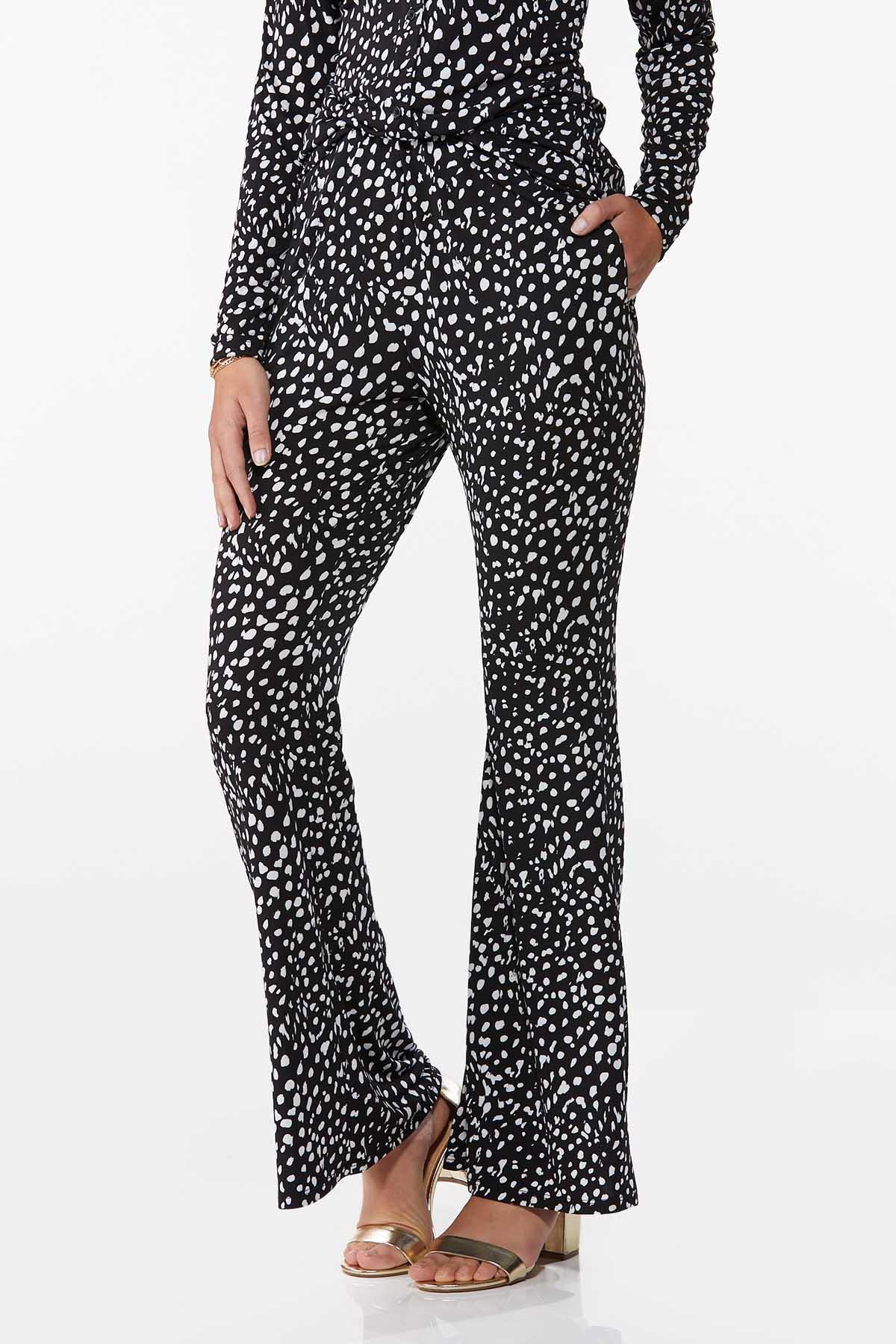 Dotted Flare Pants