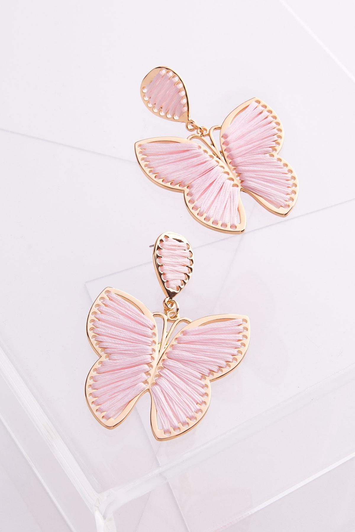 Butterfly Thread Wrapped Earrings