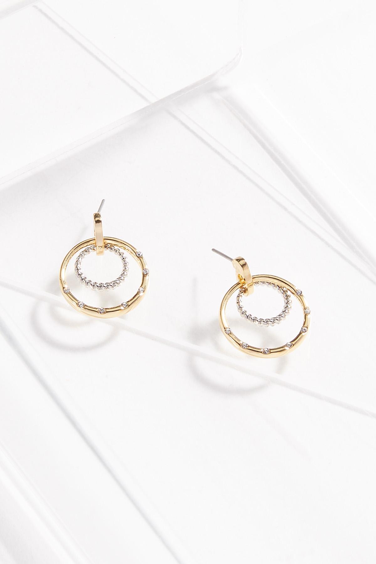 18k Gold Plated Circle Earrings