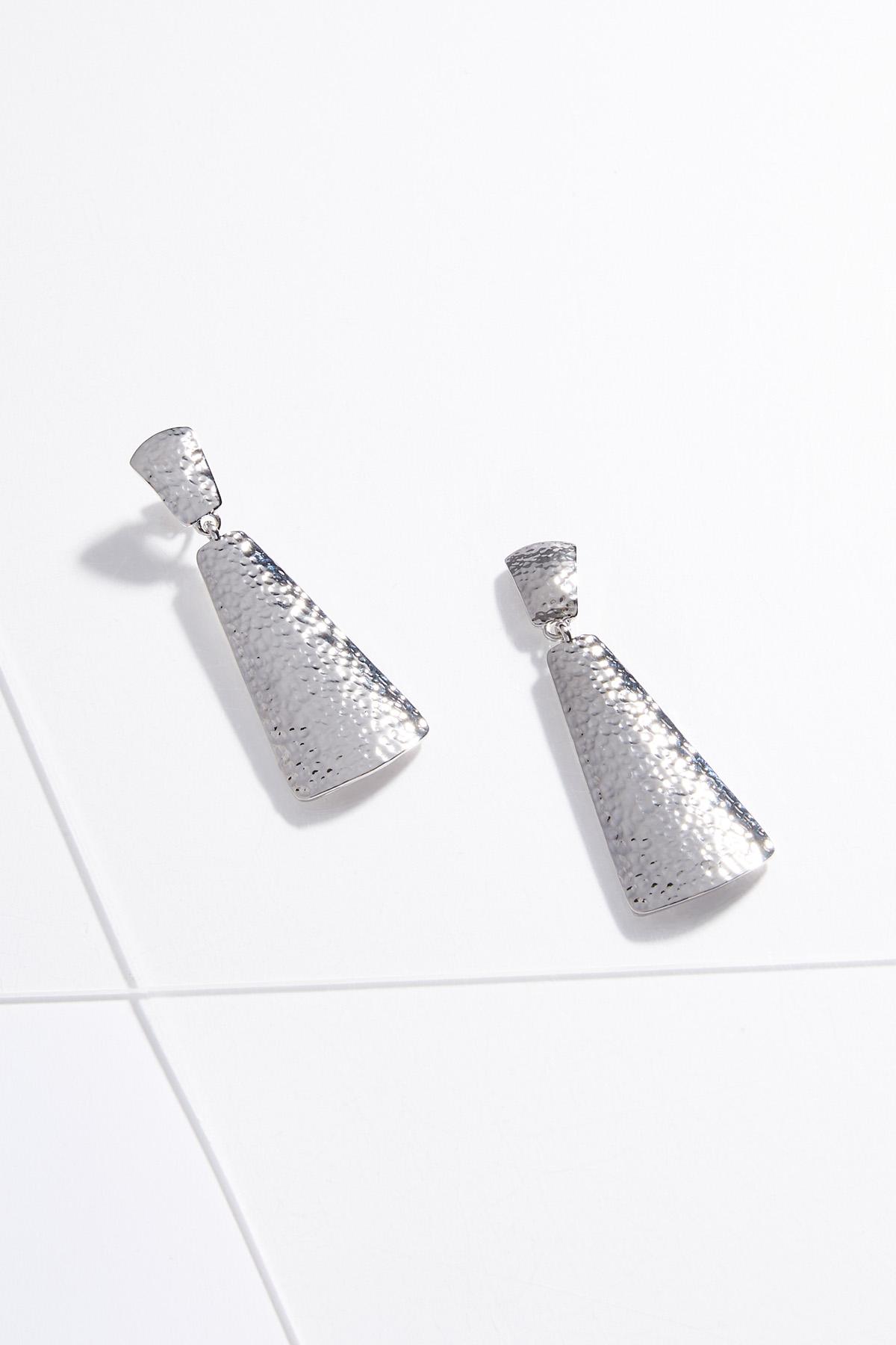 Clip-On Hammered Cone Earrings