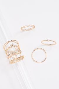 Mixed Delicate Ring Set