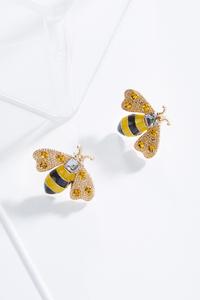 Mixed Glass Bee Earrings