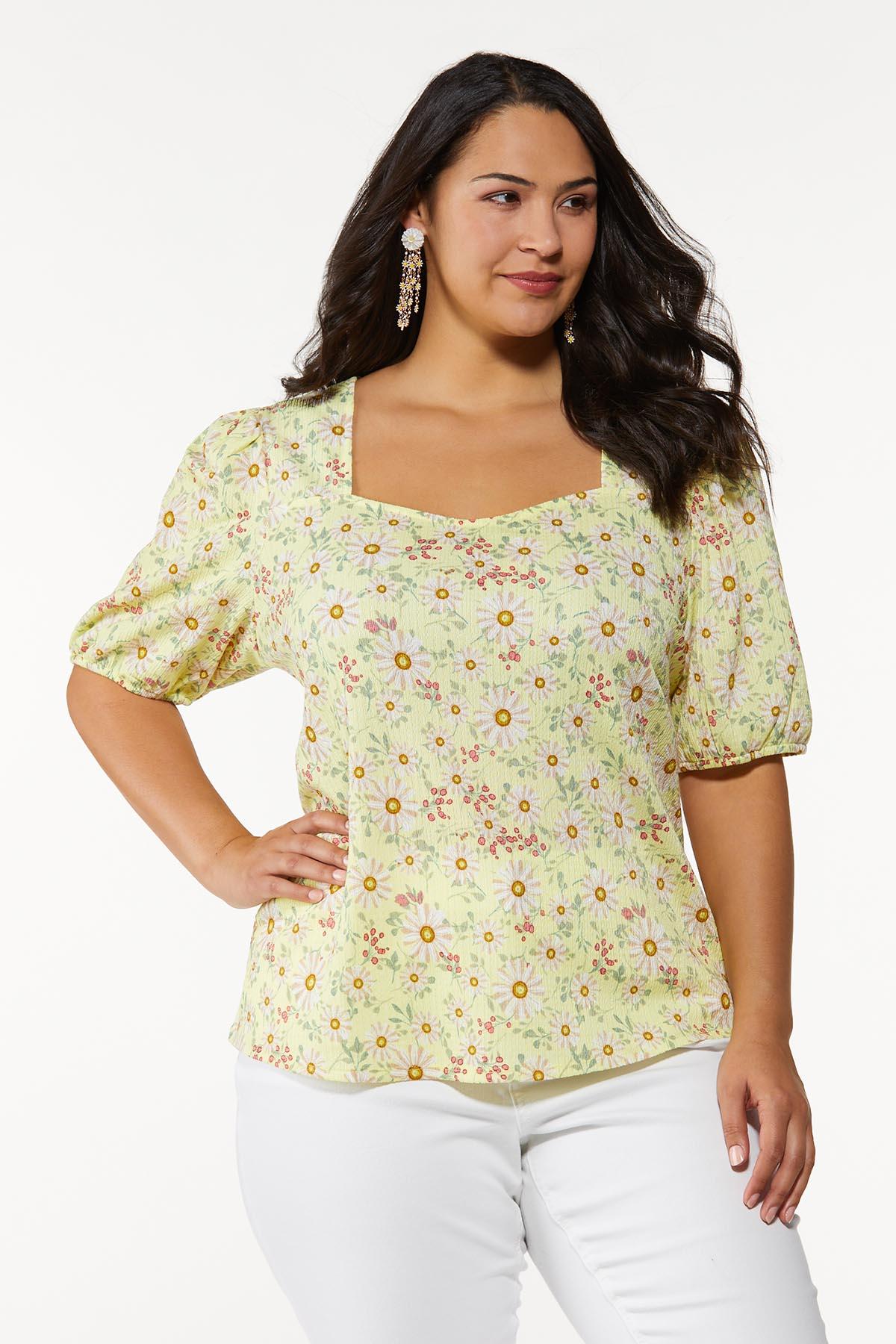Plus Size Textured Sweetheart Top