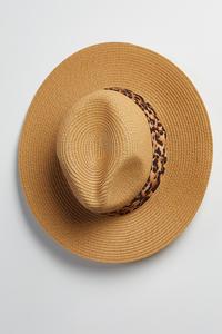 Leopard Band Straw Hat