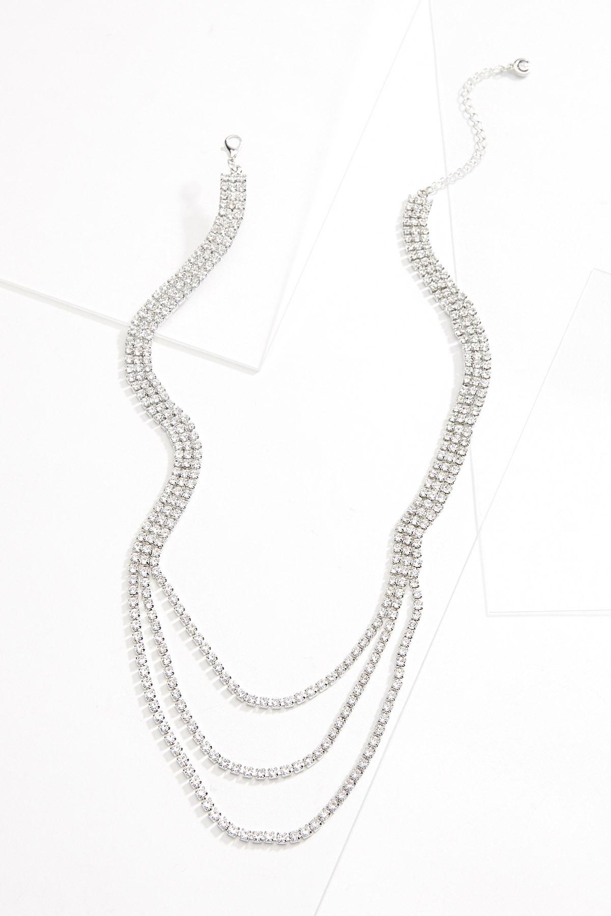 Rhinestone Layered Necklace