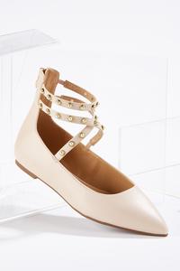 Pearl Ankle Wrap Flats
