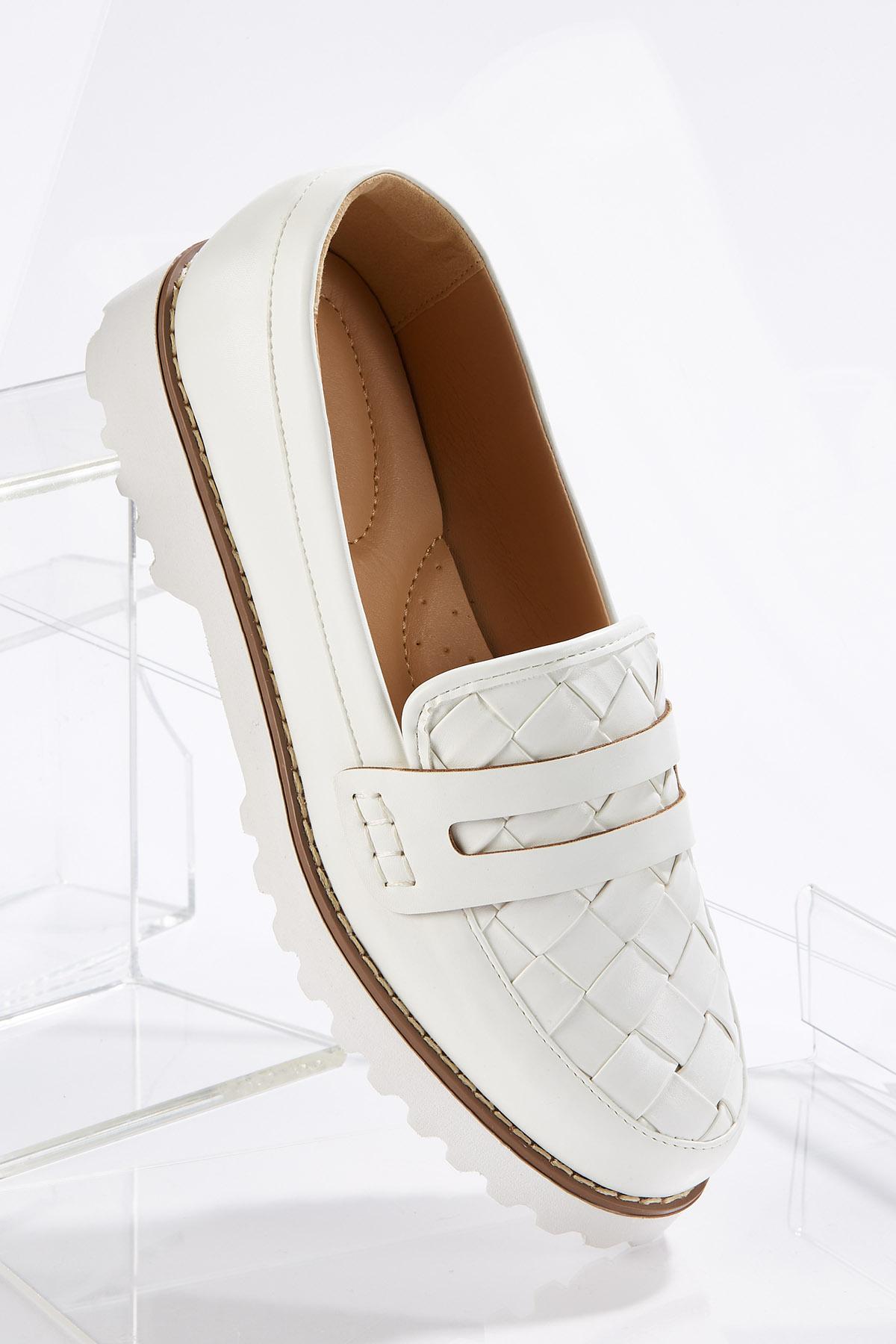 Woven Vamp Chunky Loafers