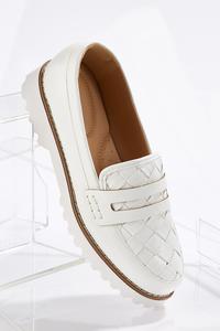 Woven Vamp Chunky Loafers