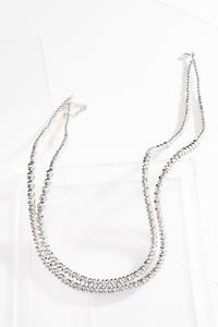 Layered Metal Bead Necklace