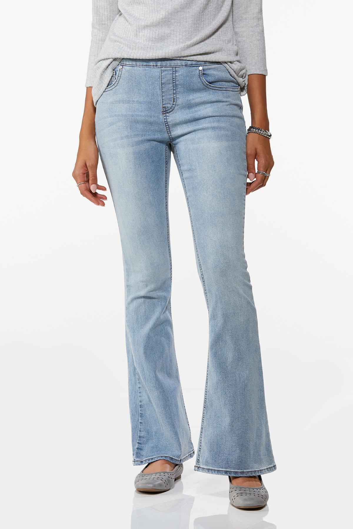 Petite Pull-On Flare Jeans