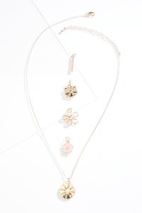 Interchangeable Flower Charm Necklace