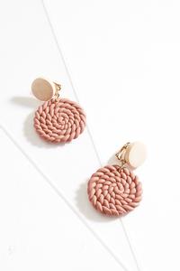 Clip-On Clay Rope Earrings