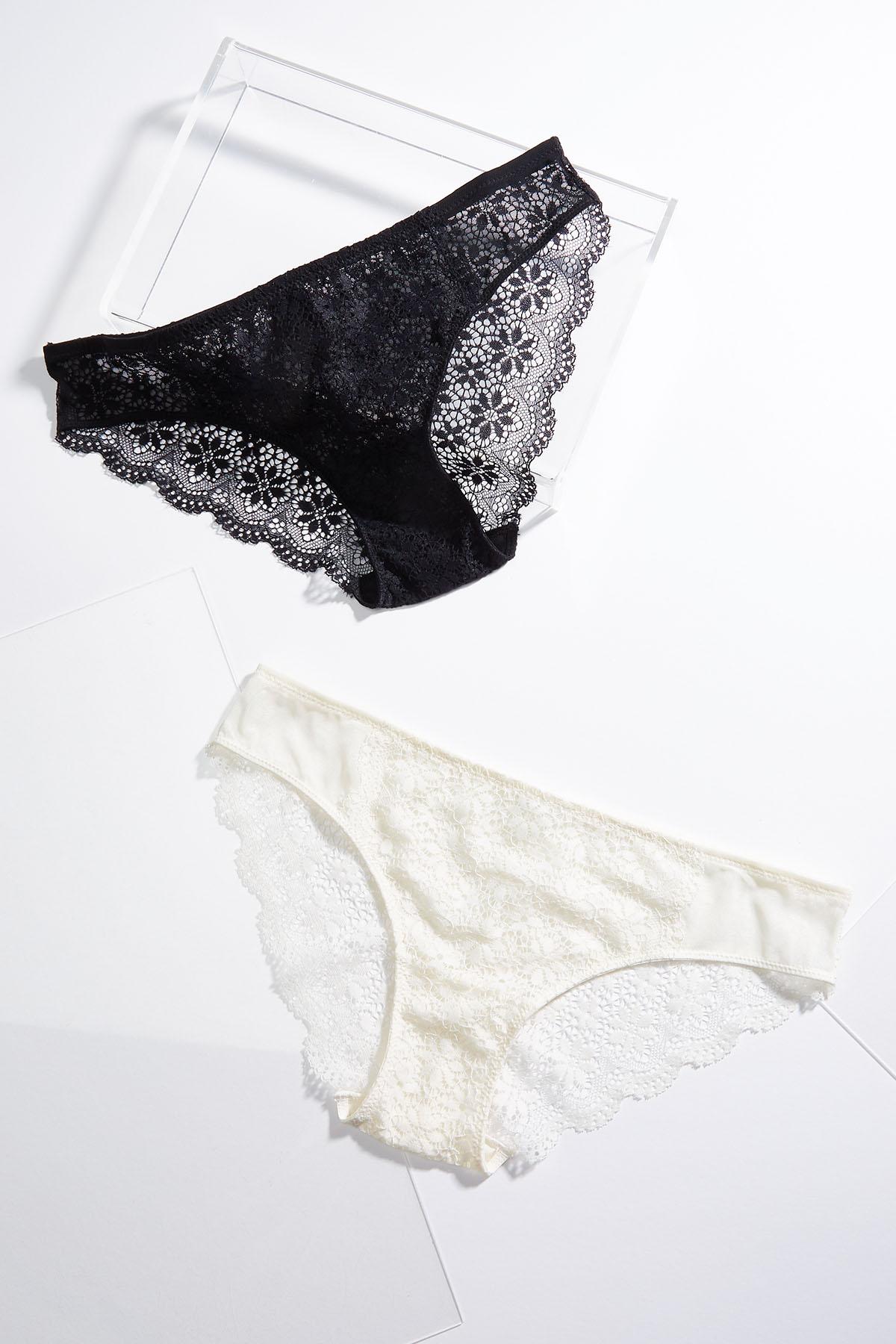 Black Ivory Lace Panty Set