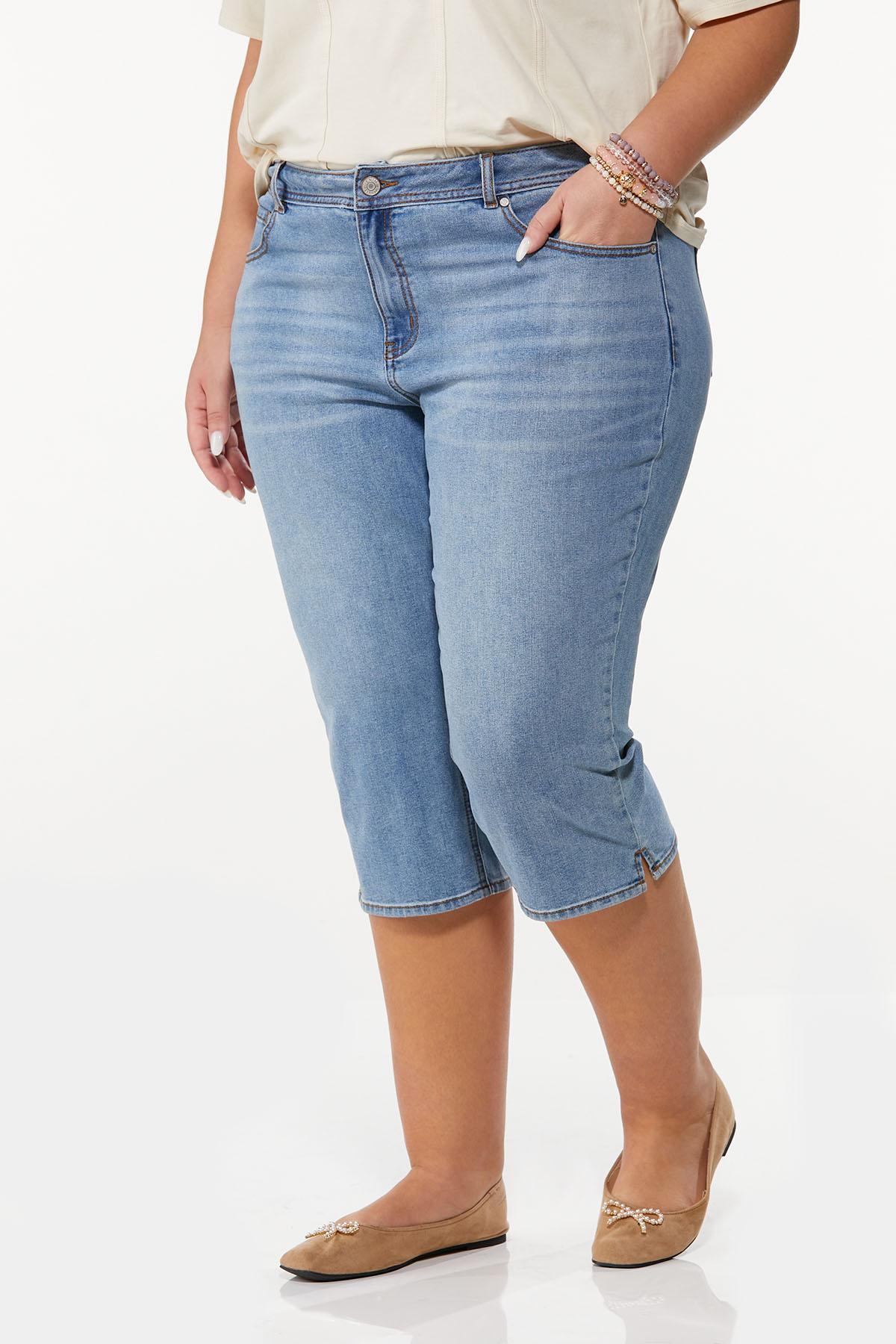 plus size cropped jeans