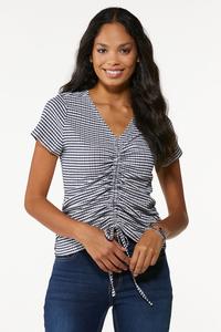 Cinched Striped Top