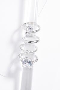 Mixed Glass Ring Set
