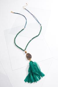Semi-Precious Tassel Necklace