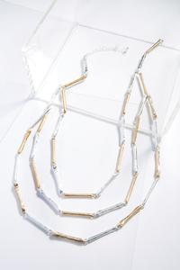 Two-Toned Layered Link Necklace