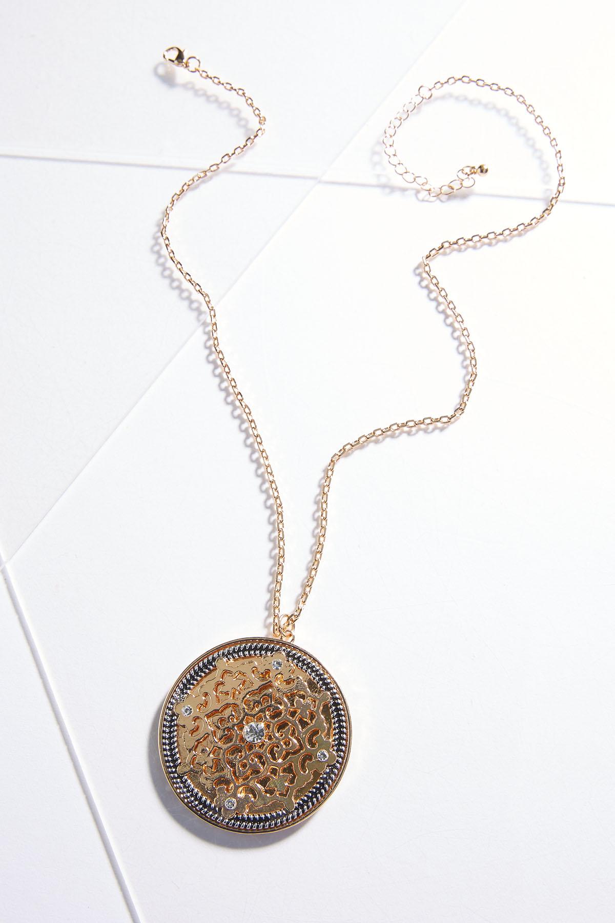 Circle Medallion Pendant Necklace