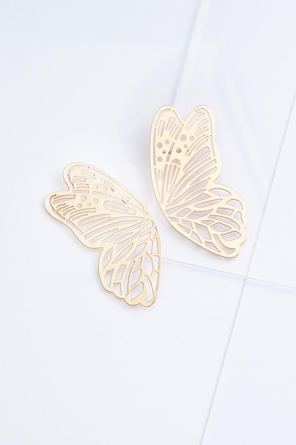 Butterfly Button Earrings