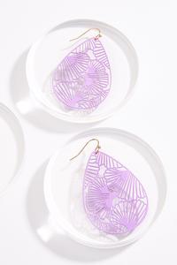 Lavender Cutout Tear Earrings