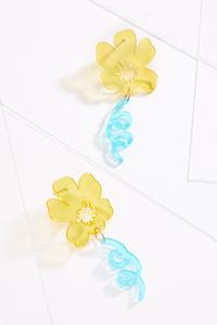Lucite Flower Earrings